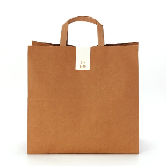 Bolsa de papel Kraft personalizada de la bolsa de compras de papel promocional de moda de fábrica de China