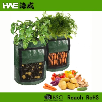 Bolsas de cultivo de plantas de bajo precio de fábrica de China con asas para fresa, tomate, patata, maní y otras plantas