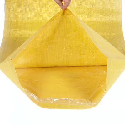 Bolsas tejidas de PP de color para harina con línea interior